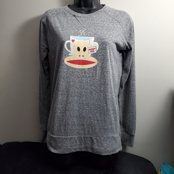 🌞 3/$30 Sweat Tea Paul Frank gray long sleeve. - Picture 2 of 6